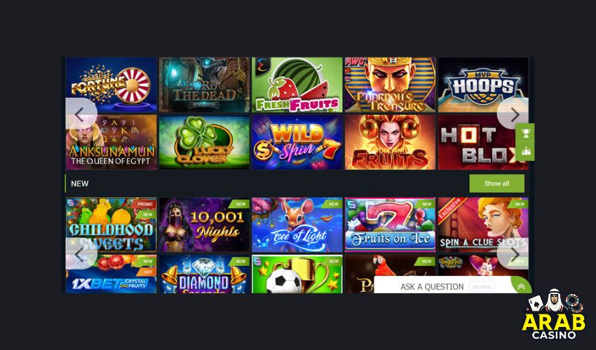 Game Variety at 1xbet Casino
