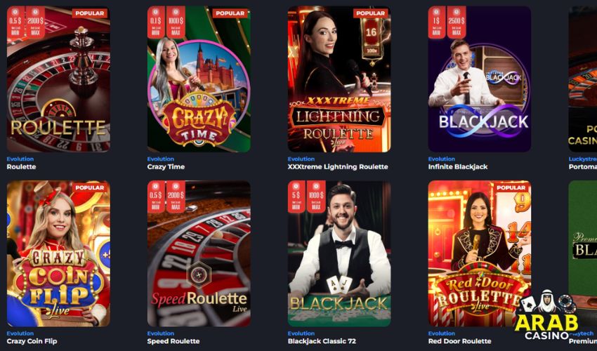 Table and Live Dealer Games at YYY Casino
