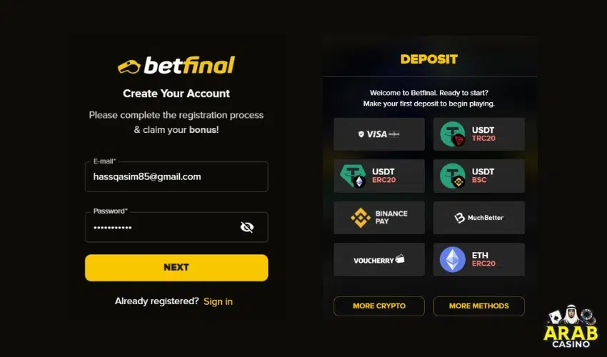 How I Signed Up and Deposited Funds at Betfinal
