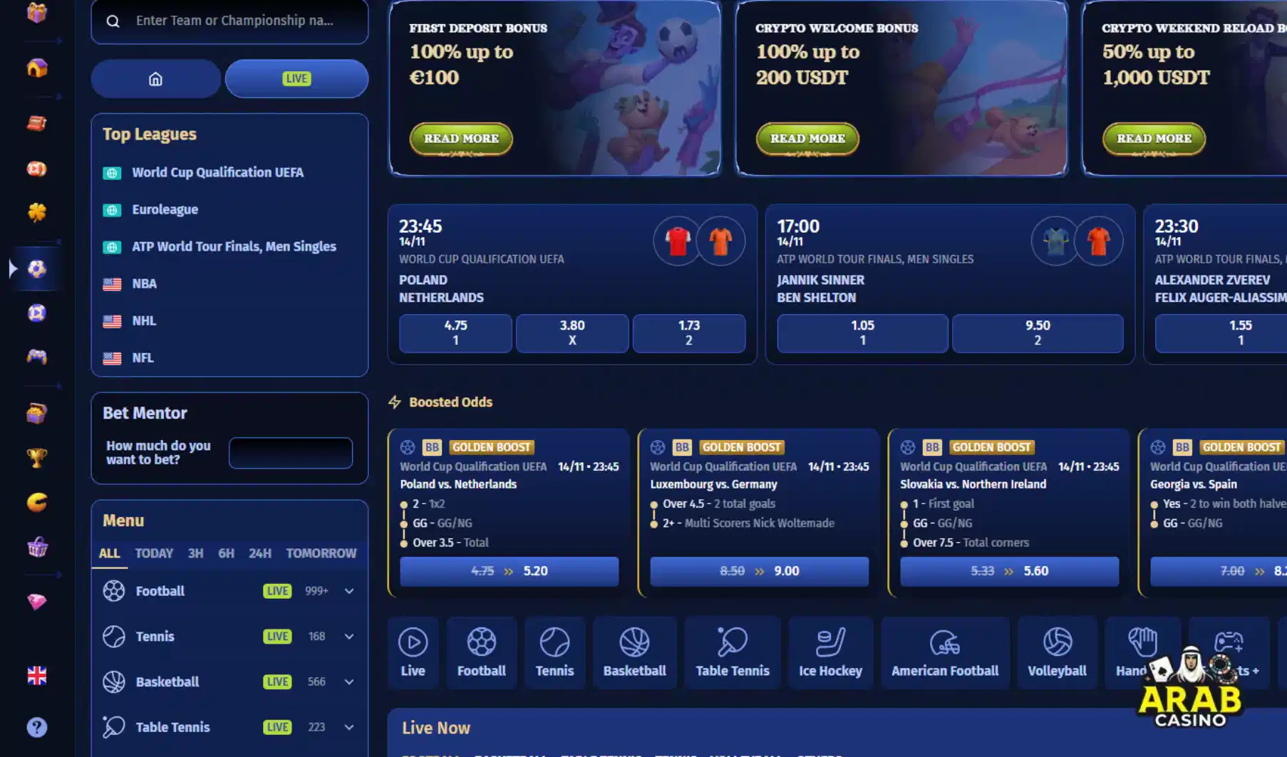 Casombie Casino Sportsbook review