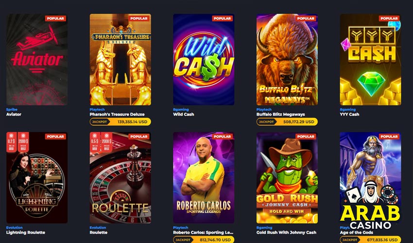 Games at UAE casino 