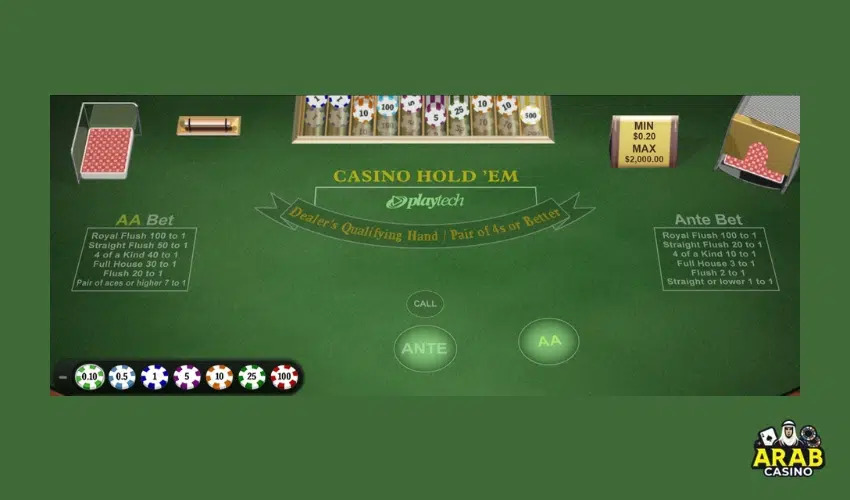My Casino Hold'em gameplay at 888