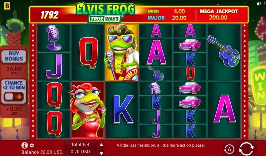 My gameplay experience of Elvis Frog at Casinia Casino