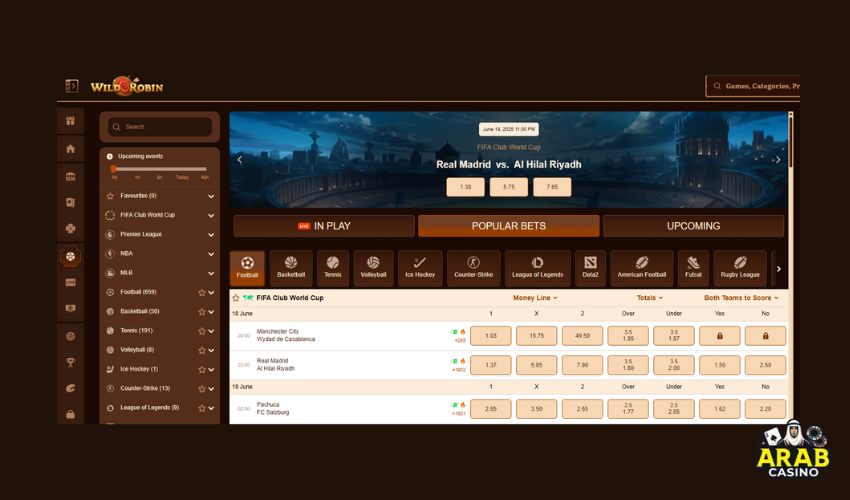 Review of Wild Robin Sportsbook