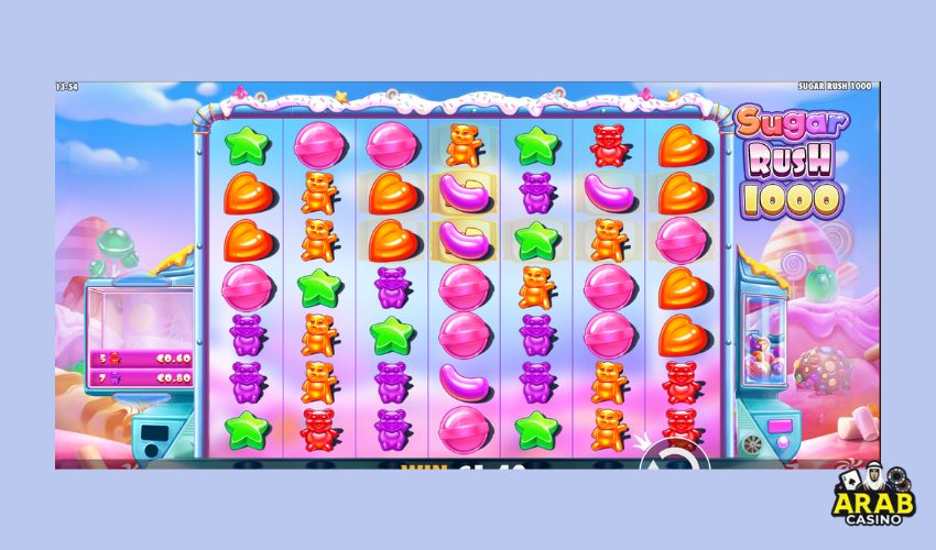 Wild Robin Casino Review of Sugar Rush 1000 slot game. 