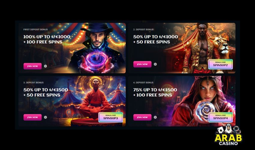 Review of Spinsup Casino Bonuses