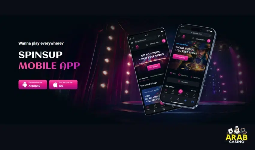 Spinsup Casino misleading mobile app download instructions page