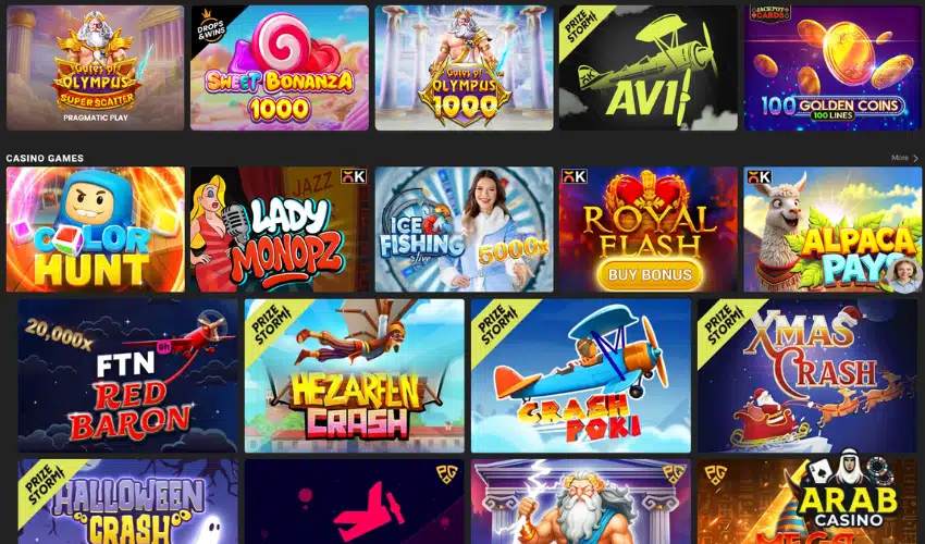 Games at Dubibet Casino