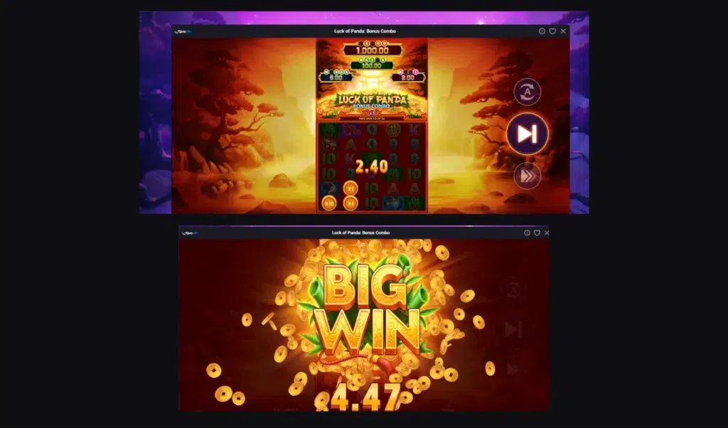 My gameplay of Luck of Panda slot at LuckyVibe