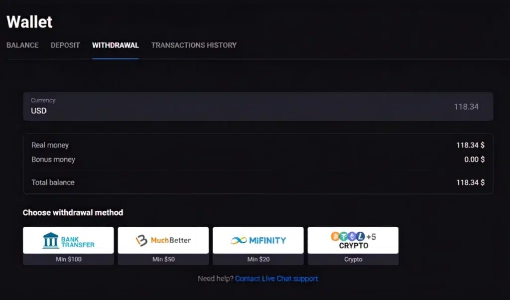 My withdrawal experience at LuckyVibe